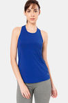 Amante Anti Microbial Fitted Tanks - Lazuli Blue — thumbnail 1